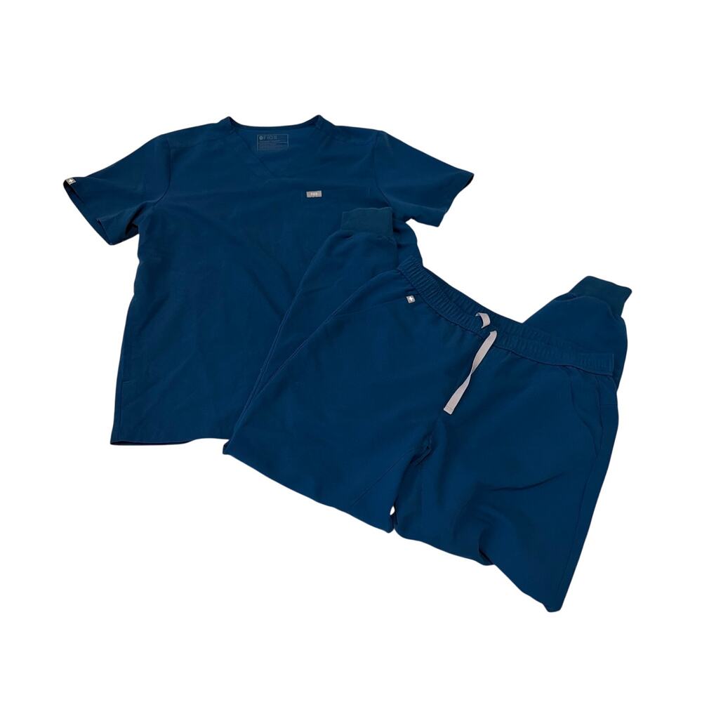 FIGS Deep Reef Blue Scrub Set Size Large Jogger PO#2918 Technical Collection